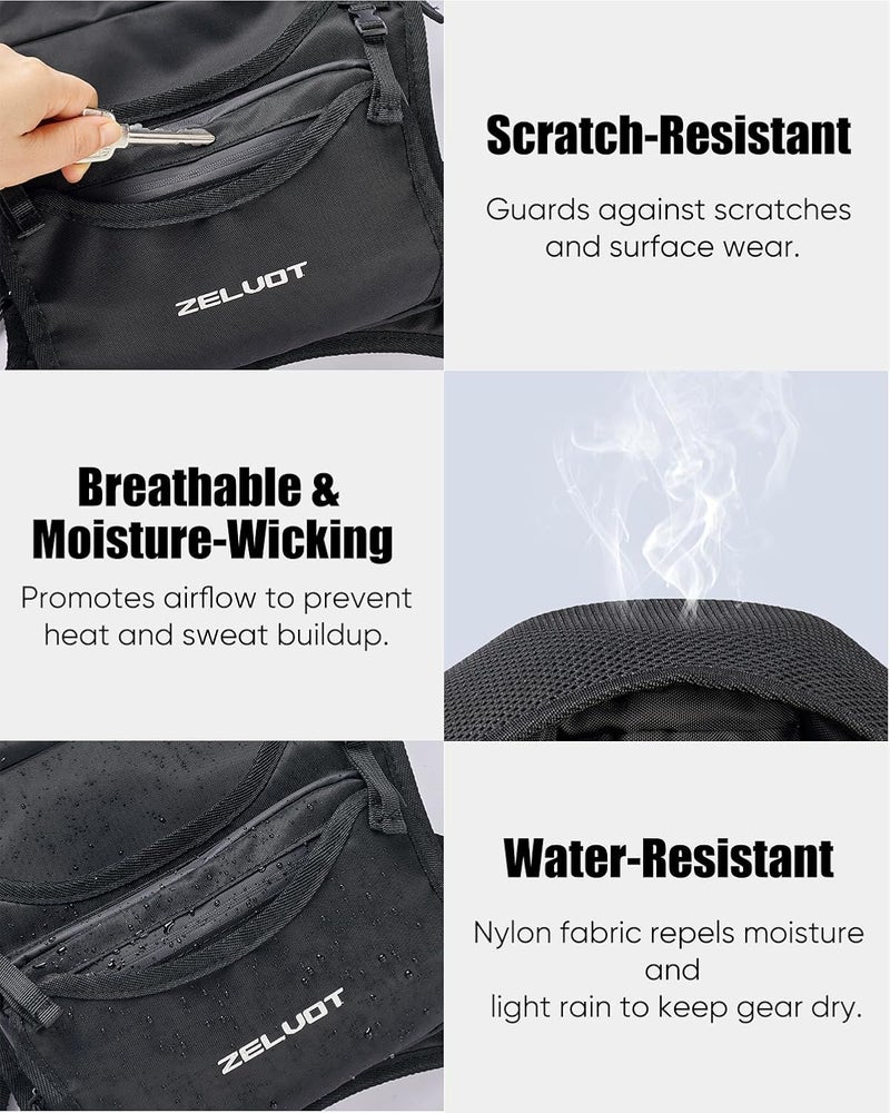 Zelvot Running Vest with 350ml Soft Flask, Lightweight Adjustable Chest Pack with 4 Pockets, Reflective Chest Bag for Women Men for Trail Running, Hiking, Cycling, Marathon - Image 5